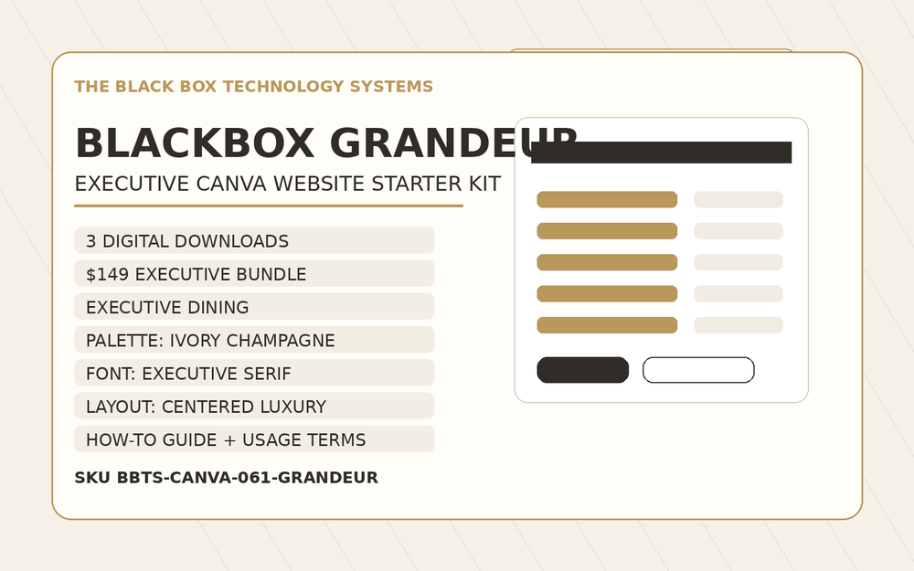 Grandeur Canva starter kit cover