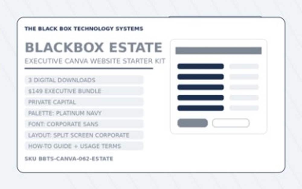 Estate Canva starter kit cover