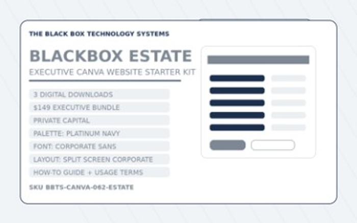 Estate Canva starter kit cover