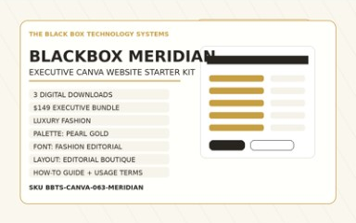 Meridian Canva starter kit cover