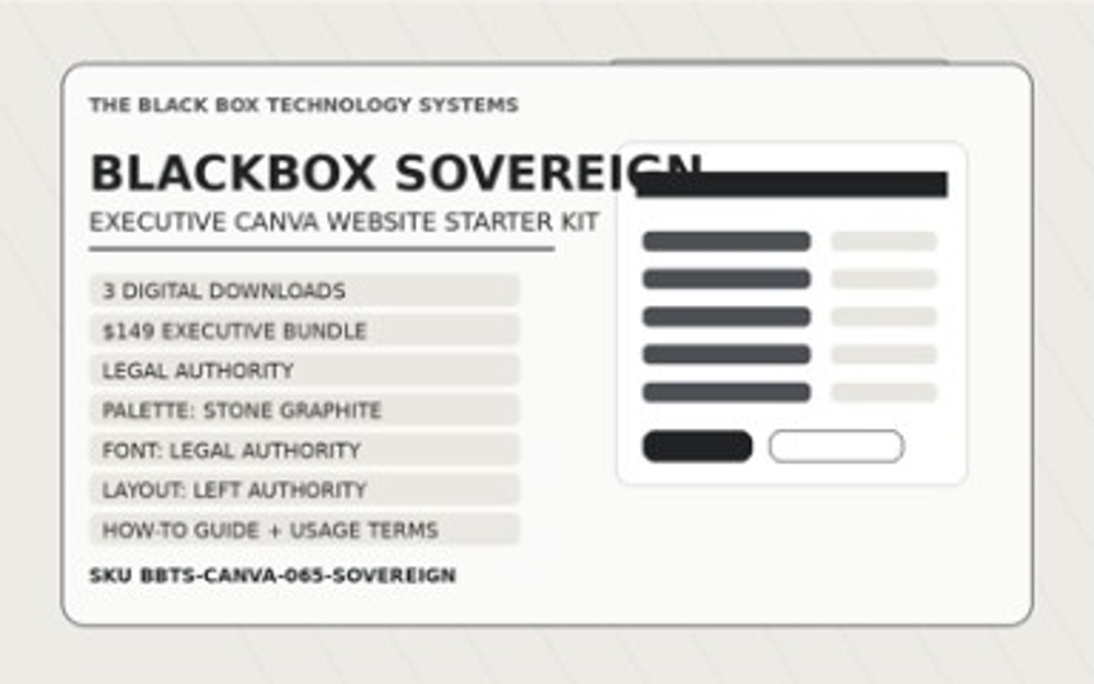 Sovereign Canva starter kit cover