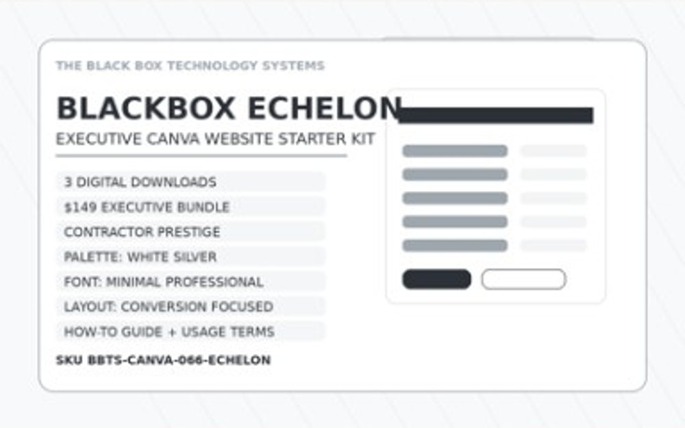 Echelon Canva starter kit cover