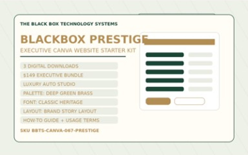 Prestige Canva starter kit cover