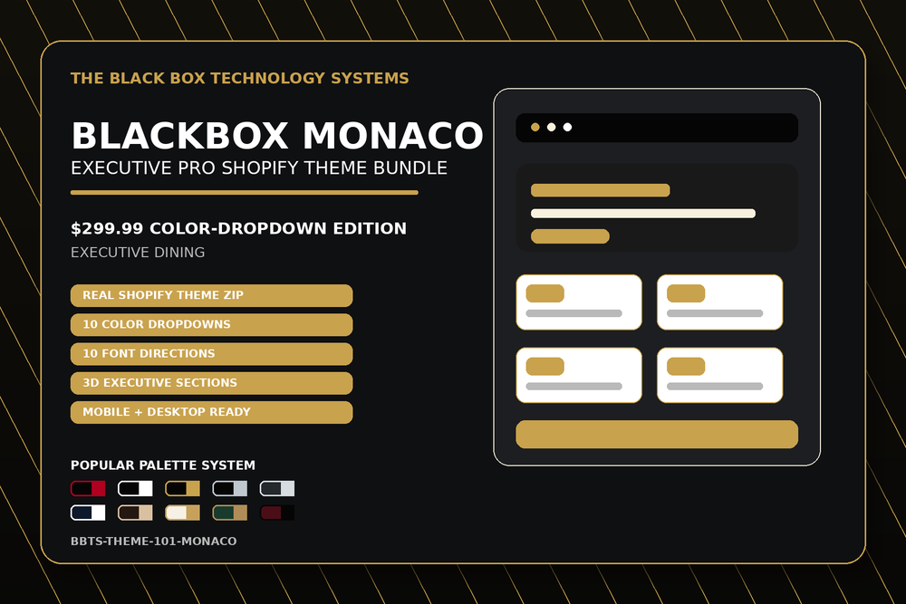 Monaco executive Shopify theme bundle product image