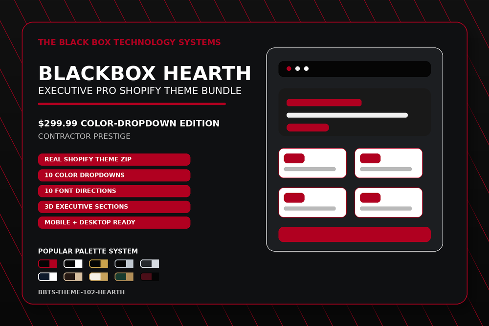 Hearth liquid glow executive Shopify theme bundle product image