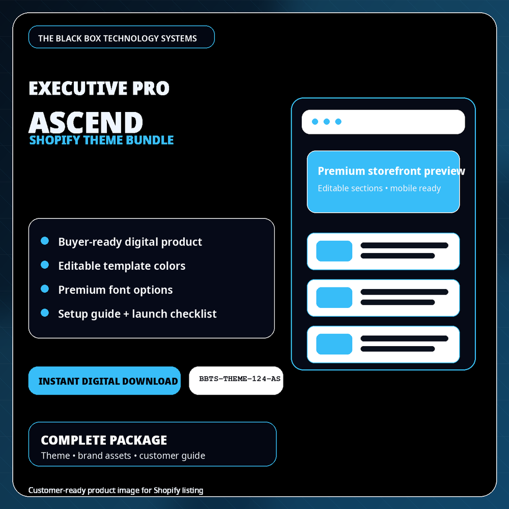 BlackBox Ascend Shopify Theme Bundle product image