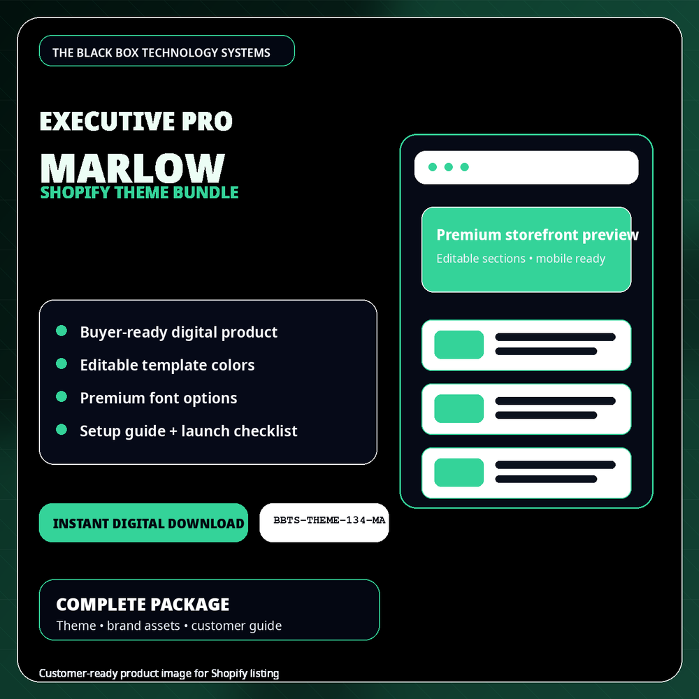 BlackBox Marlow Shopify Theme Bundle product image