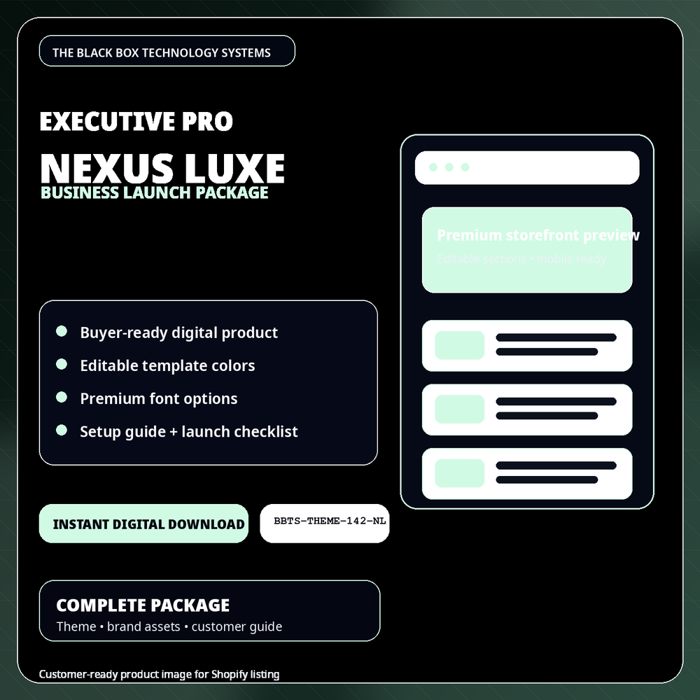 BlackBox Nexus Luxe Business Launch Package product image