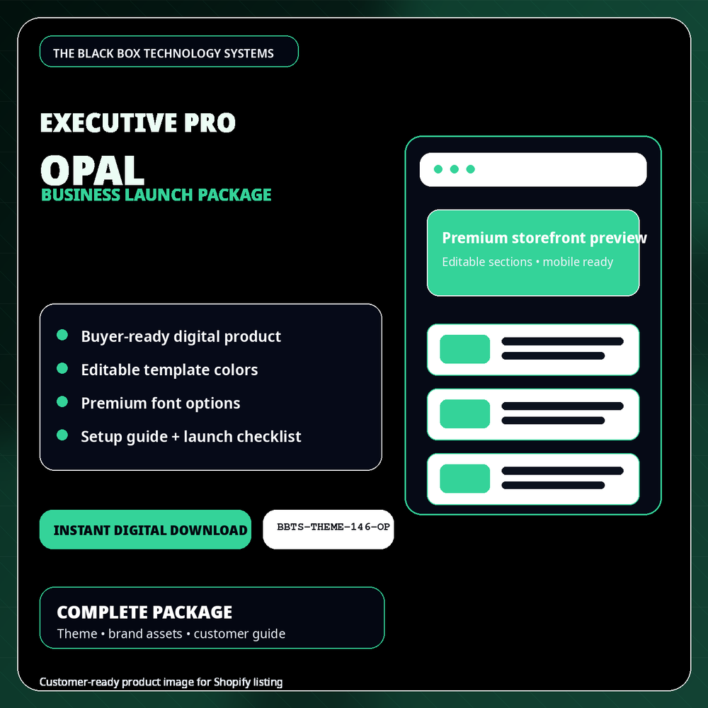 BlackBox Opal Business Launch Package product image