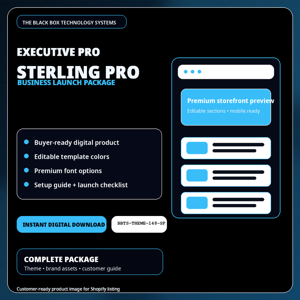 BlackBox Sterling Pro Business Launch Package product image