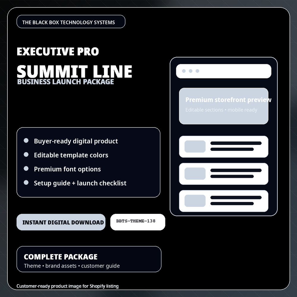 BlackBox Summit Line Business Launch Package product image