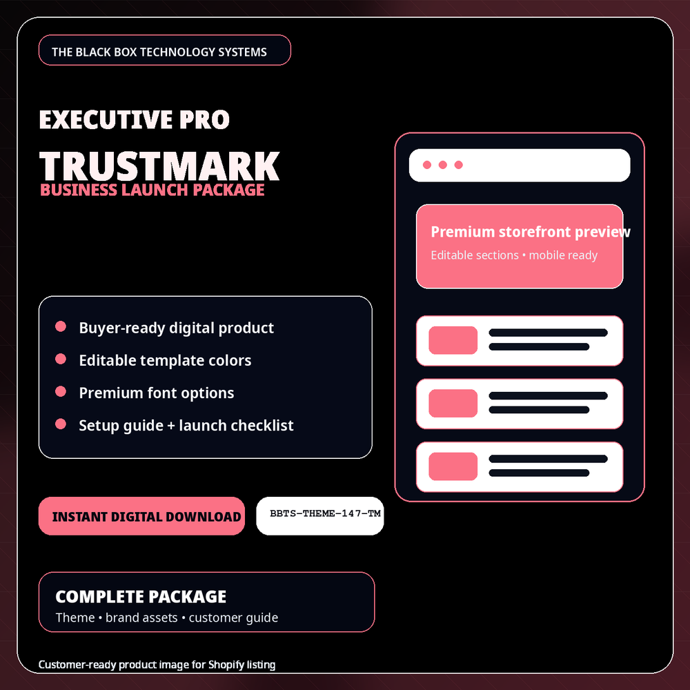 BlackBox Trustmark Business Launch Package product image