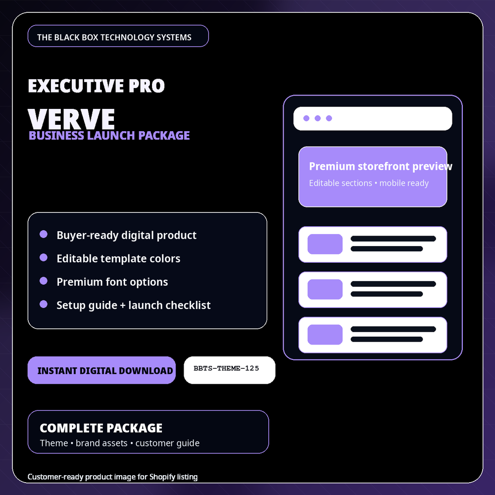BlackBox Verve Business Launch Package product image